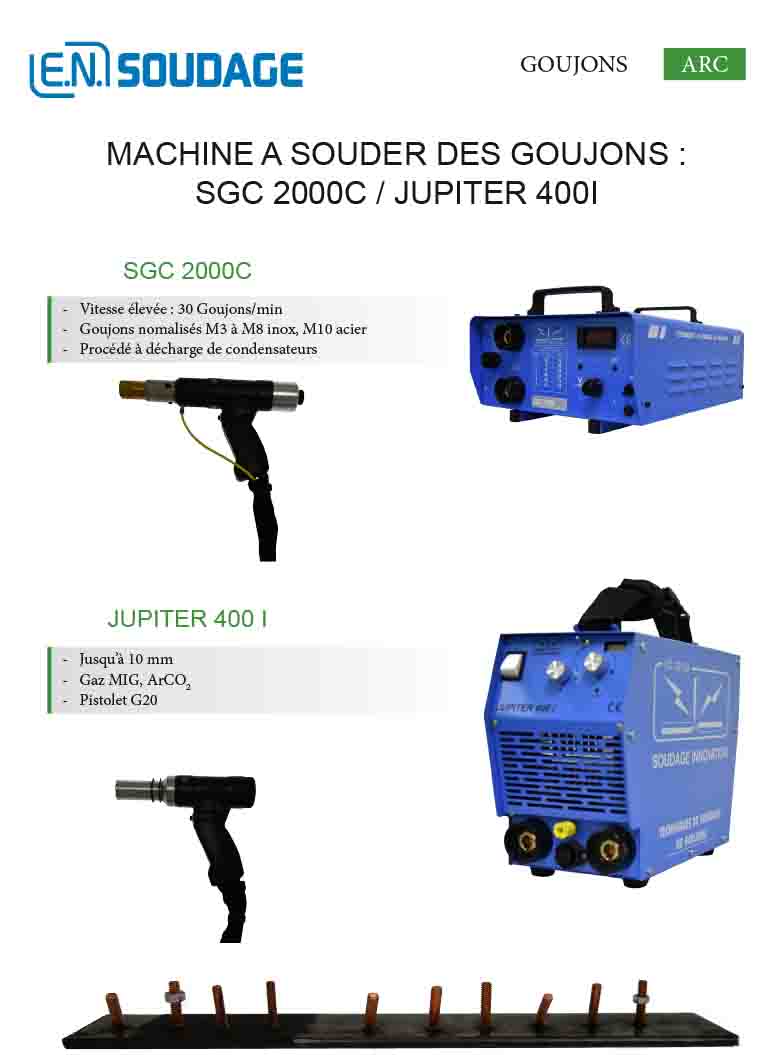 MACHINE A SOUDER DES GOUJONS SGC 200C - JUPITER400I